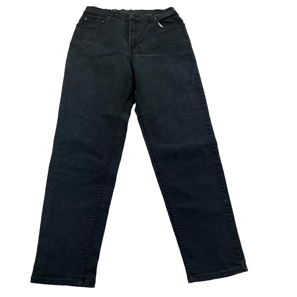VTG 90's Levi's 550 Tapered Jeans Women 12 Black Relaxed Made Brazil Hi Rise Mom - Picture 1 of 11